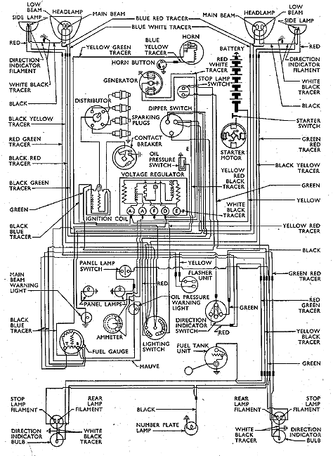 140: wiring diagram Thames 300E van prior Febuary 1955 | Classic Ford Spares 1955 Ford Fairlane Interior Classic Ford Spares