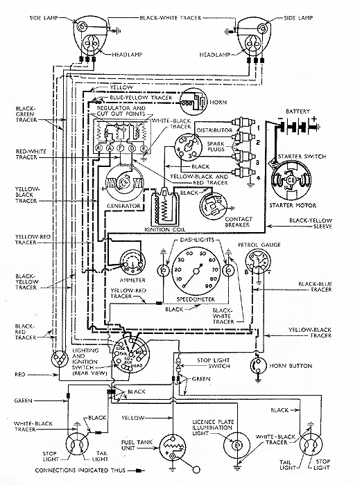 133: wiring diagram Popular 2 brush CVC system | Classic Ford Spares