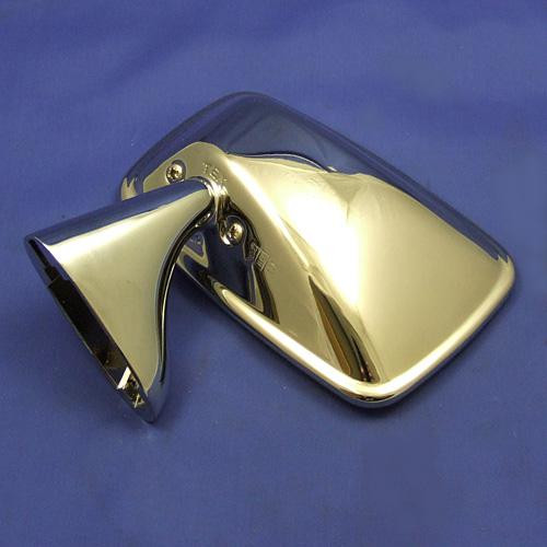 Classic door mounted rear view mirror - Chrome - Left hand side