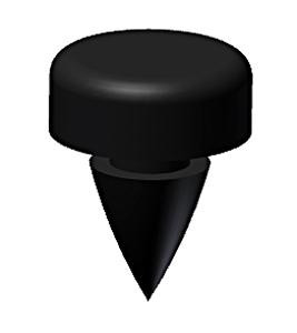 Rubber buffer and stop - 13mm diameter x 5mm high top section