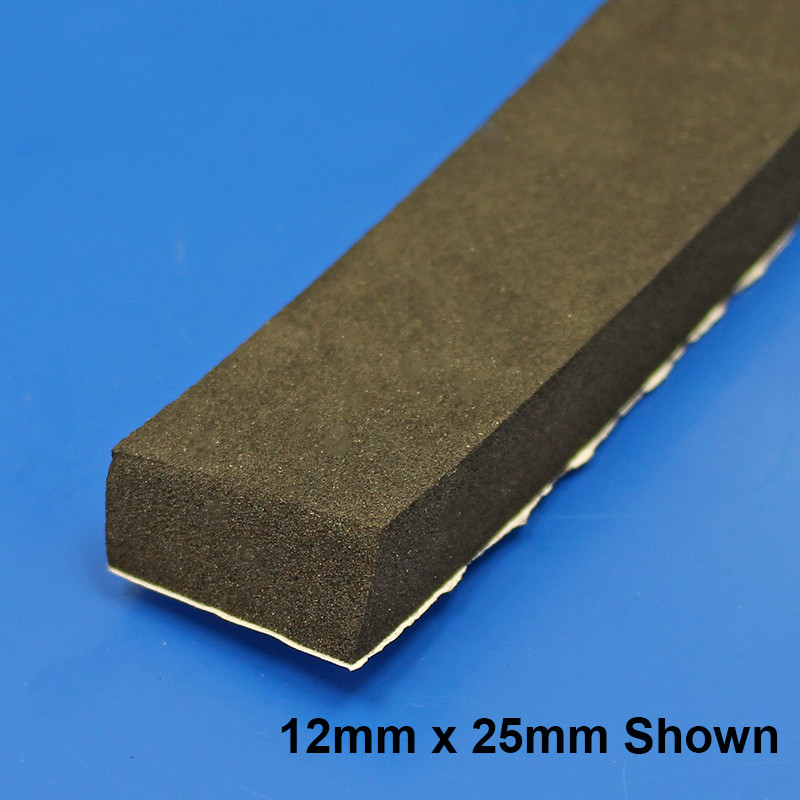 Expanded neoprene EPDM sponge strip - Self-adhesive backed - 10mm x 20mm