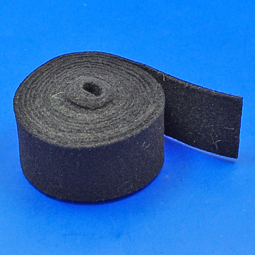 Black felt strip - Various thicknesses and widths - 38mm x 2mm