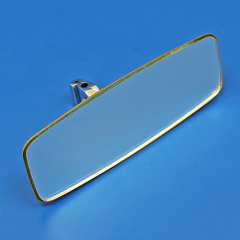 Classic rear view mirror - Rod mounting, gold backed, MGB application