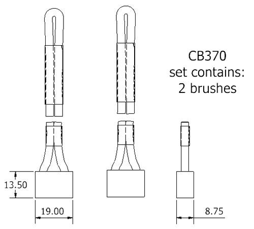 Dynamo and starter brush sets - CB370 starter brush set