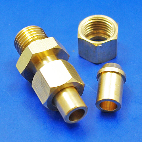 Equal ended union with solder nuts and nipples - 1/4