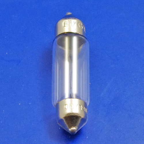 6 volt 5 watt festoon bulb 11mm x 39mm - indicator or interior auto bulb