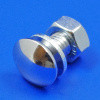 Chrome plated bumper bolt - Short, domed or flat head