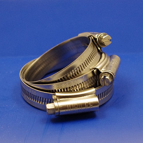 Jubilee brand hose clip/hose clamps - For 12mm to 80mm diameter - Size 0X