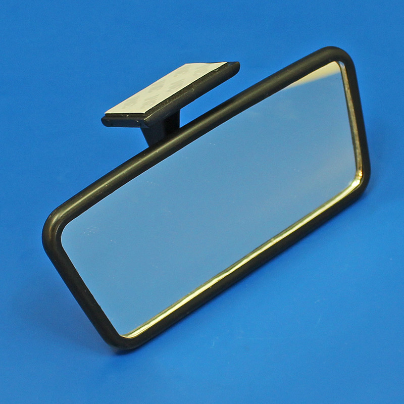Self adhesive interior mirror - Small, black PLASTIC head