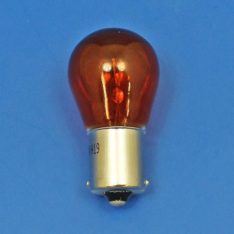 12V 21W single contact SCC BA15S base AMBER indicator bulb