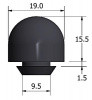 Rubber buffer and stop - 19mm diameter x 15mm high top section