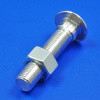 Chrome plated bumper bolt - Long, domed head