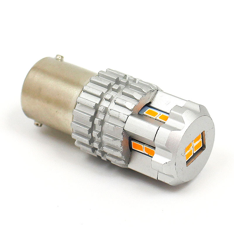 Amber 12V LED Indicator lamp - SCC BA15S fitting