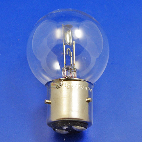 Marchal type 12 volt double contact BA21D three pin base, 45/40 watt Headlamp bulb