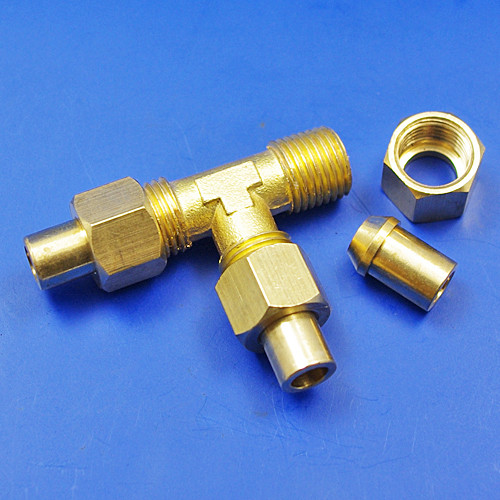 Solder nut type tee piece - 1/4