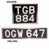 White plastic digit number plate - Pre 1963 (EACH)