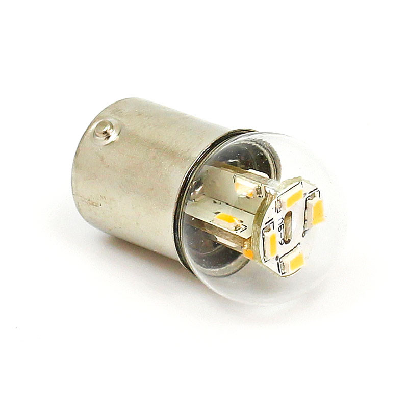 Warm White 6V LED Warning lamp - SCC BA15S base