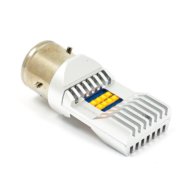 Warm White premium 6, 12 & 24V LED Head and Spot lamp - BA21S (single contact) base