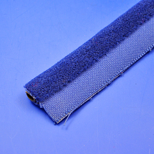 Furflex draught excluder - Tack on, plush moquette bead 15mm diameter - Blue Furflex