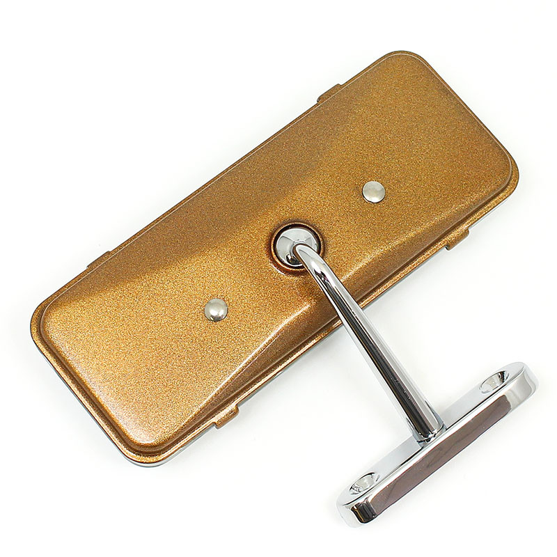 Classic rear view mirror - Dash mounted, for MGA - Gold head