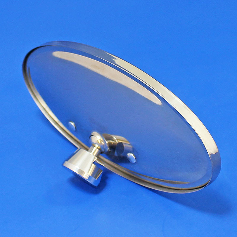 Classic interior mirror - Polished stainless, oval head, single stud
