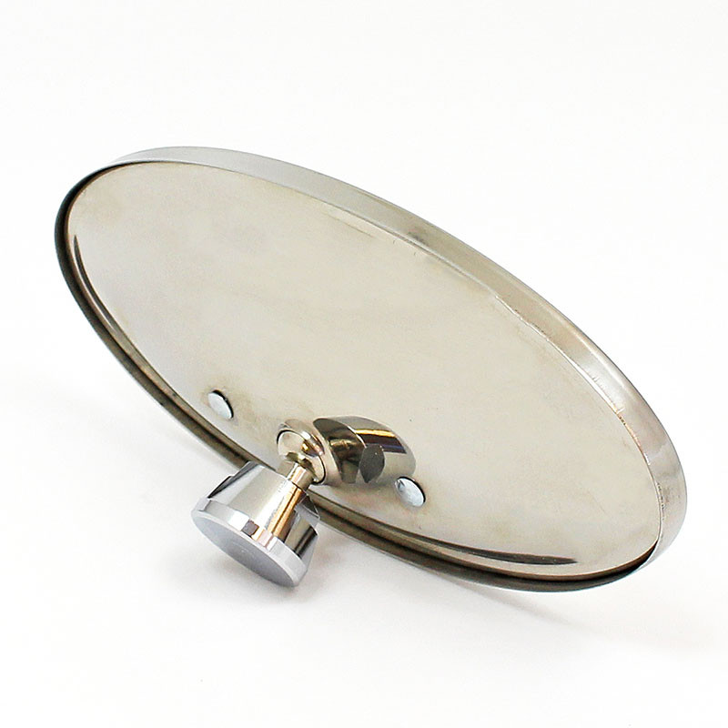 Classic interior mirror - Polished stainless, oval head, single stud