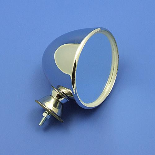 Rear view racing mirror - Single bolt fixing, chrome