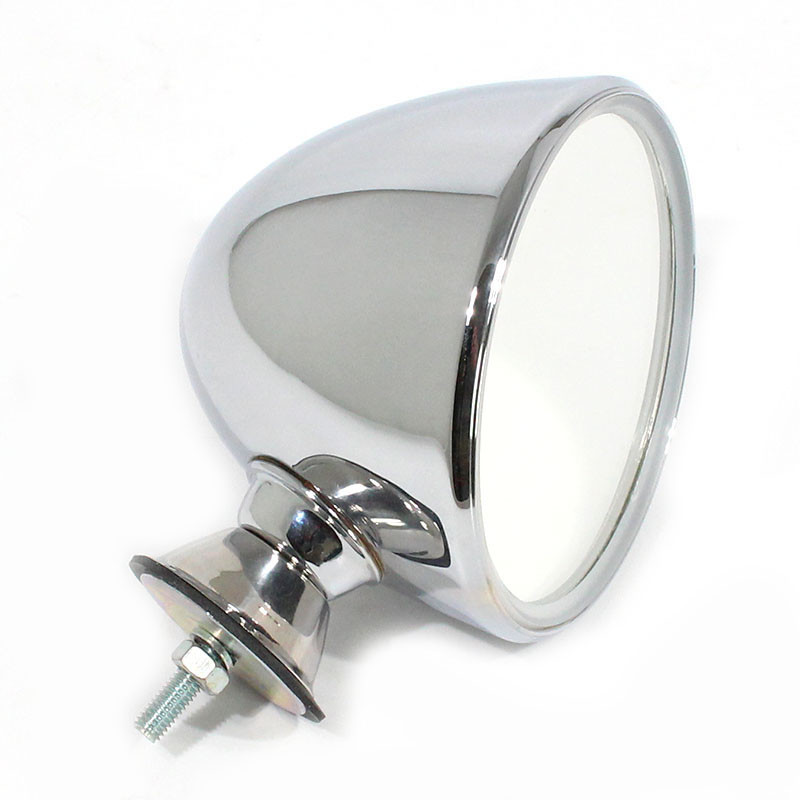 Rear view racing mirror - Single bolt fixing, chrome