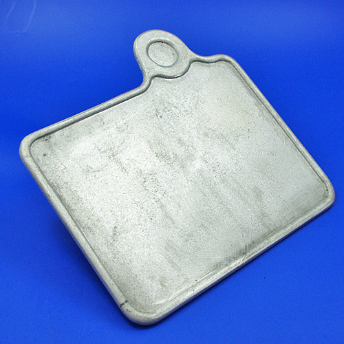 Cast aluminium number plate/backplate - Square with OFFSET lamp bracket