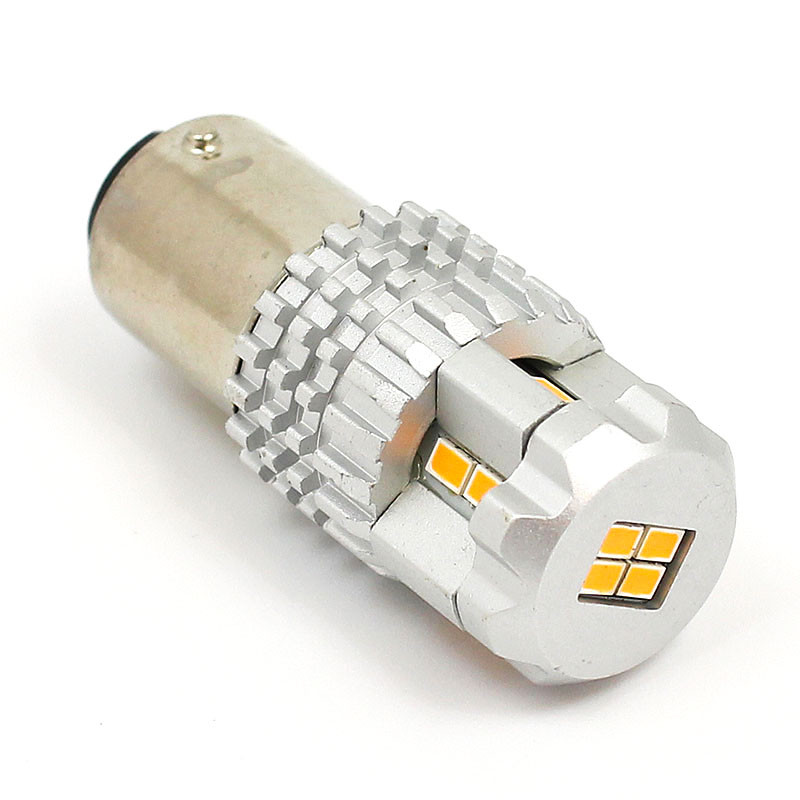 Amber 12V LED Indicator lamp - SBC BA15D fitting
