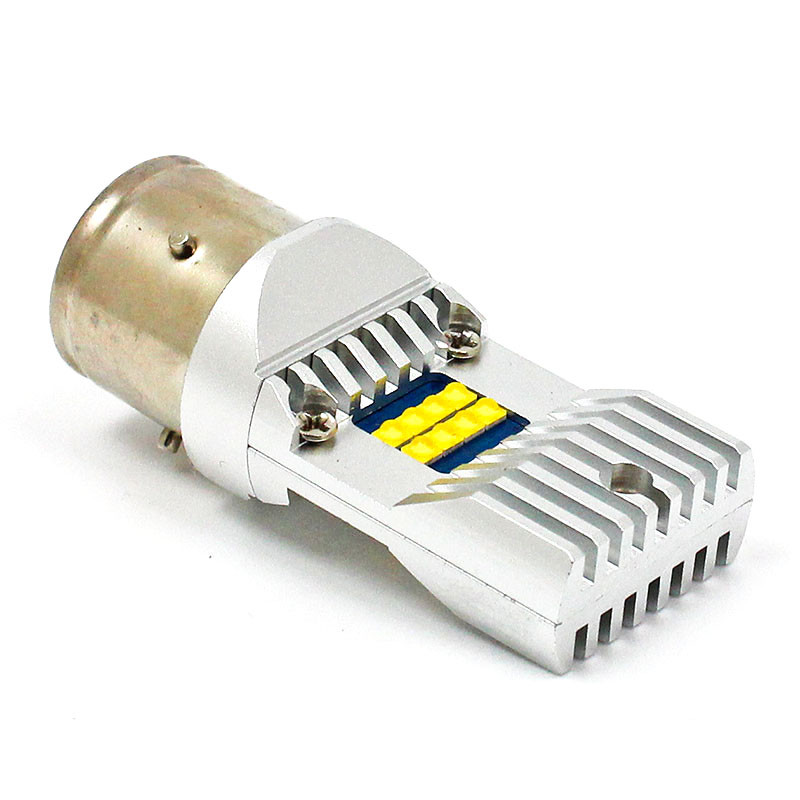 White premium 6, 12 & 24V LED Head and Spot lamp - BA21S (single contact) base