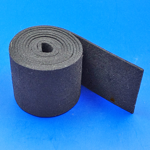 Black felt strip - Various thicknesses and widths - 75mm x 3mm