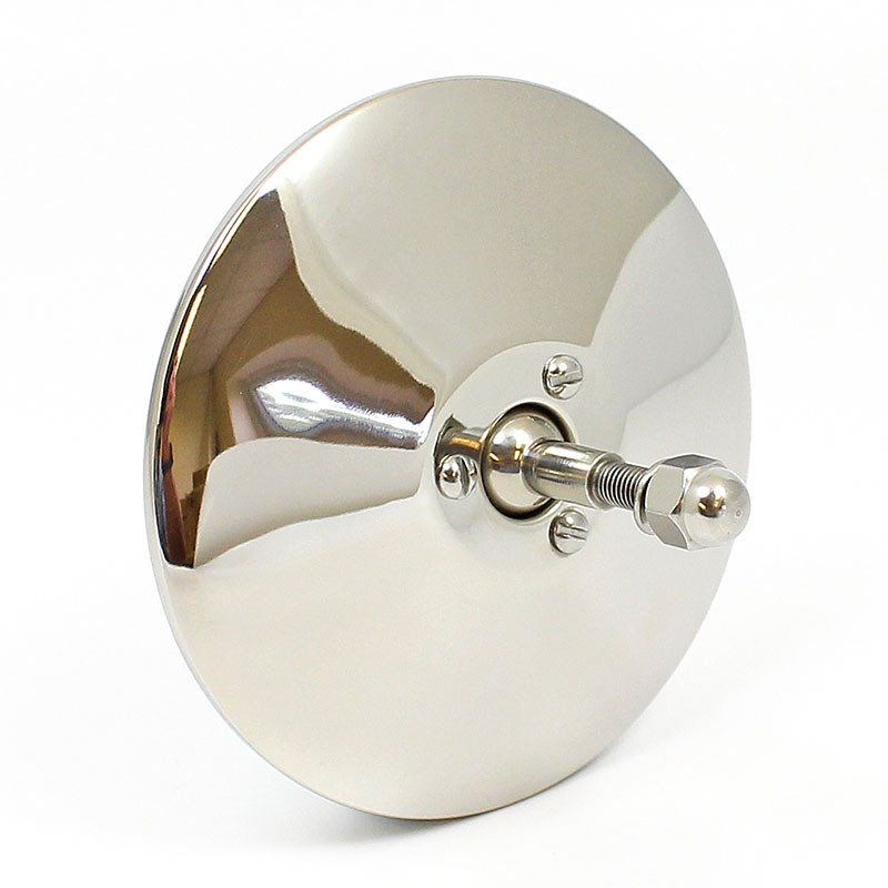 Exterior mirror head - Polished stainless steel, vintage Ford applications