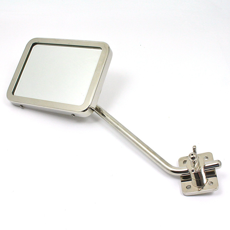 Heavy veteran or Edwardian pattern 'Toby' rectangular mirror - 6 3/4