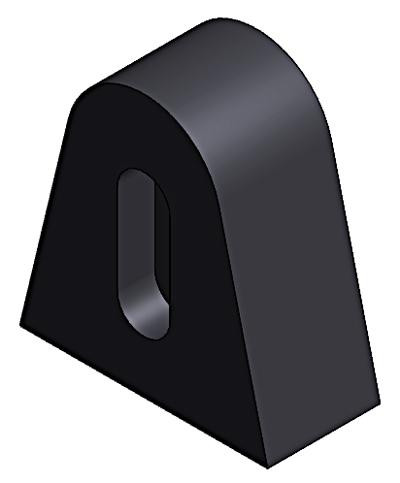 Door buffer rubber - 32mm x 35mm x 15mm thick