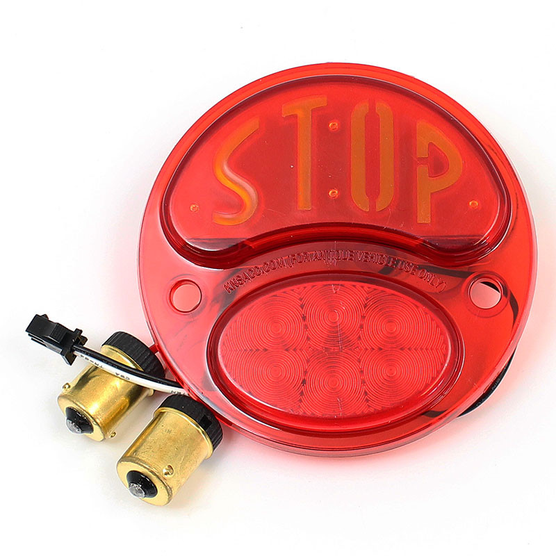 LED 'STOP' script tail light cluster for 211RR 'Duolamp' type 12V stop & tail lights