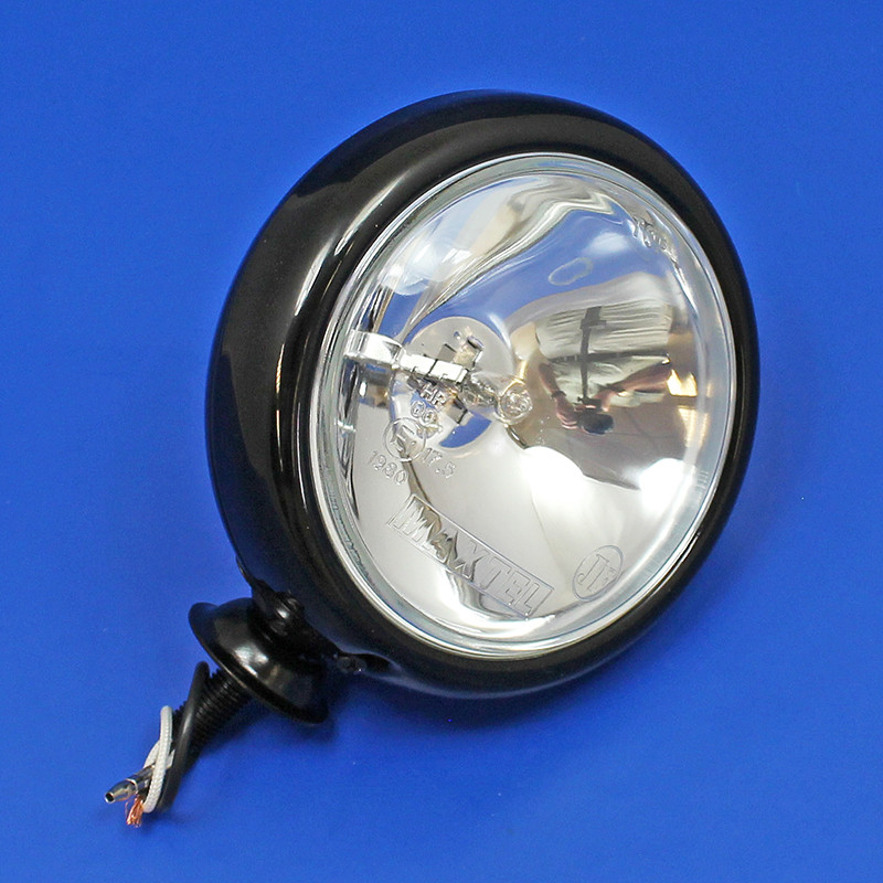 Small black driving lamps - 125mm diameter (PAIR)