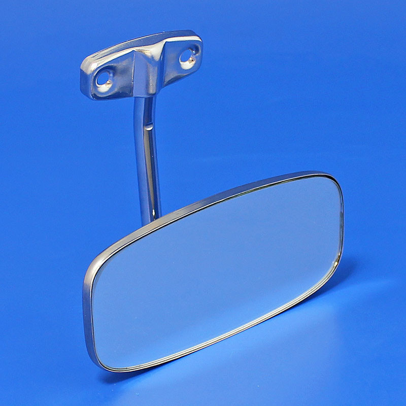 Classic Interior rear view mirror  -Stainless steel, swan neck