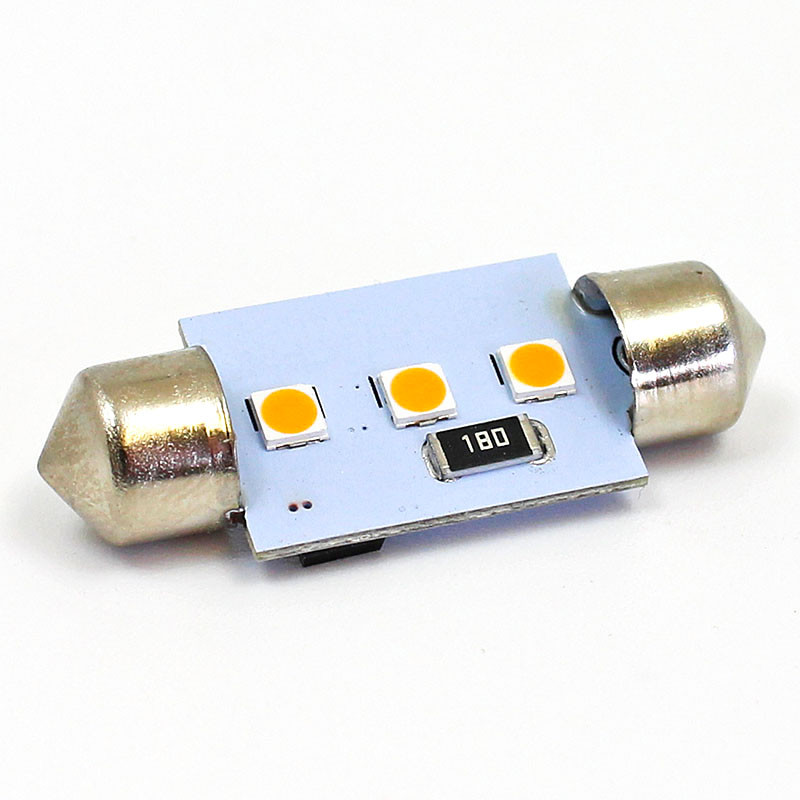 Amber 6V LED Flashing Indicator lamp - 8x36mm FESTOON fitting