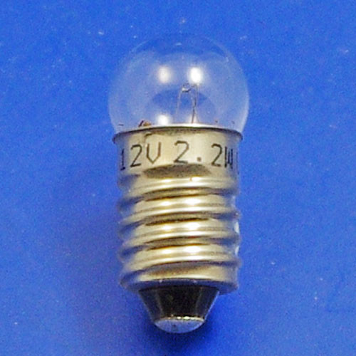 12 volt miniature Edison screw MES E10 base 2.2 watt auto bulb