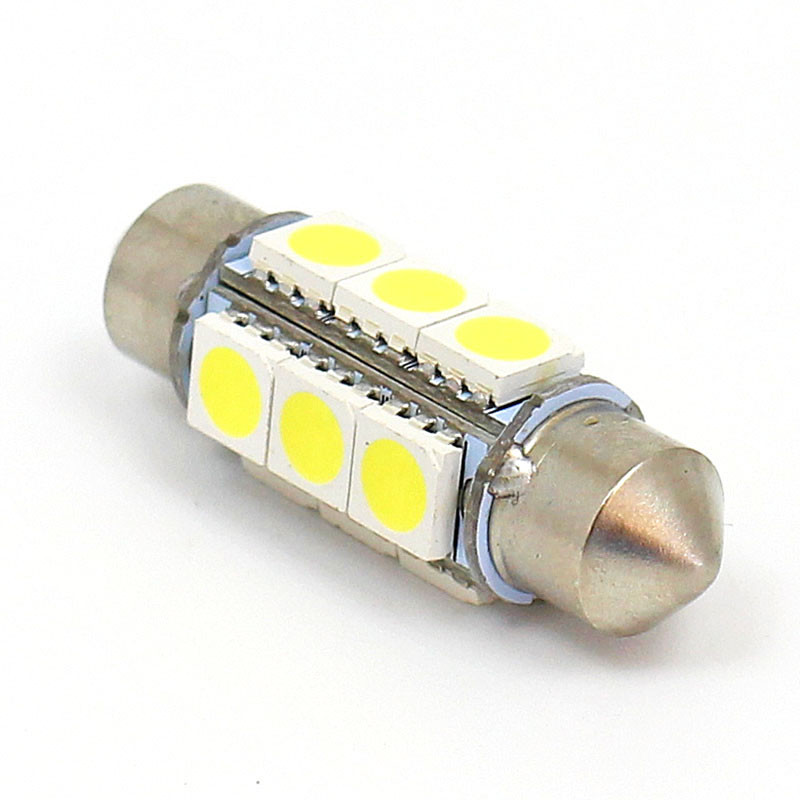 White 6V LED Festoon lamp - 11x36mm FESTOON fitting