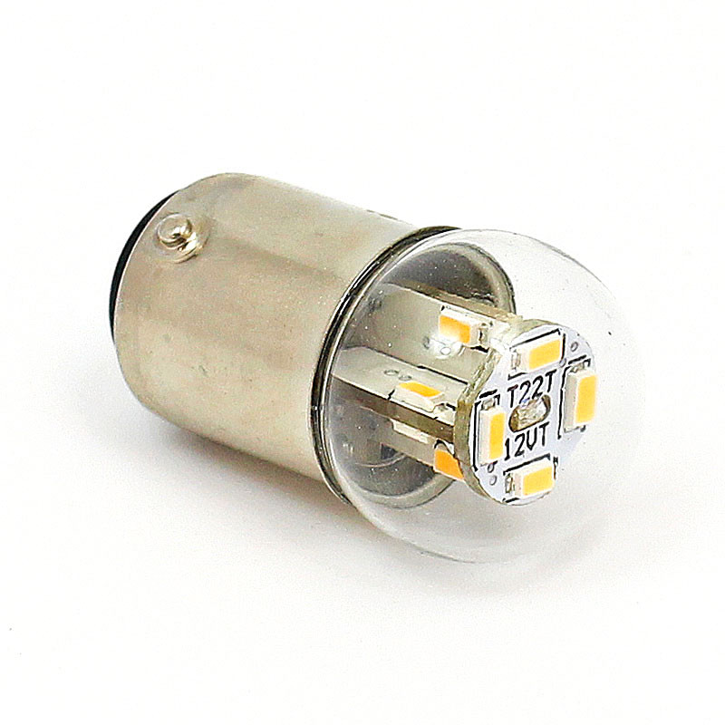 Warm White 12V LED Warning lamp - SBC BA15D base
