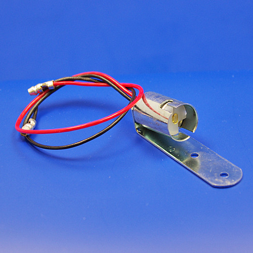 Bulb holder BA15 on mounting plate - Single contact BA15S bulb holder