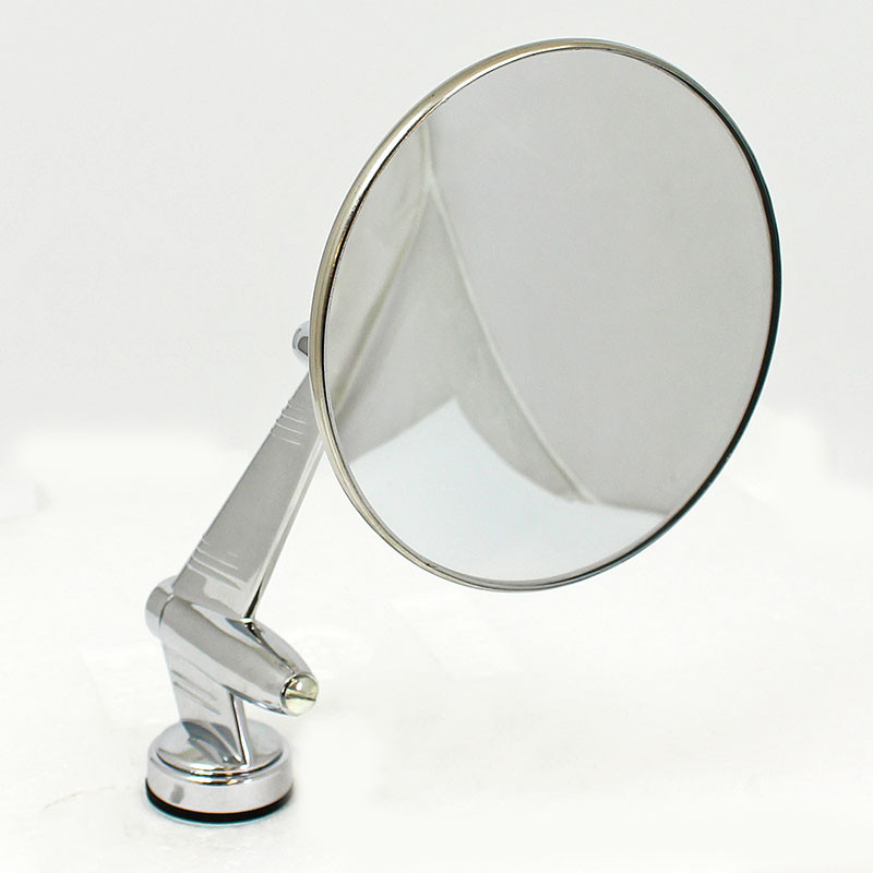 Swing back mirror - 107mm diameter Round head - Round head with ADJUSTABLE arm and CONVEX glass