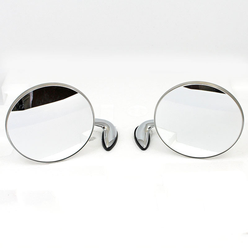 Rear view mirror - 112mm head diameter, chrome (PAIR)