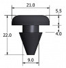 Rubber buffer and stop - 20mm diameter x 6mm high top section
