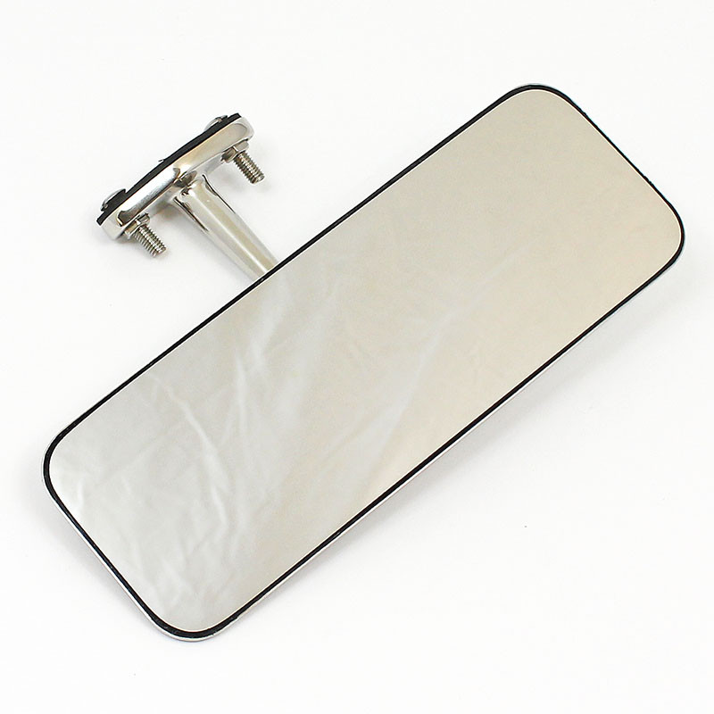 Interior rear view mirror - Stainless steel, angled mounting arm