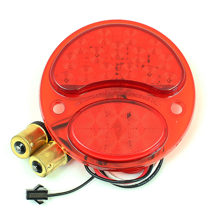 LED All Red tail light cluster for 211RR 'Duolamp' type 12V stop & tail lights