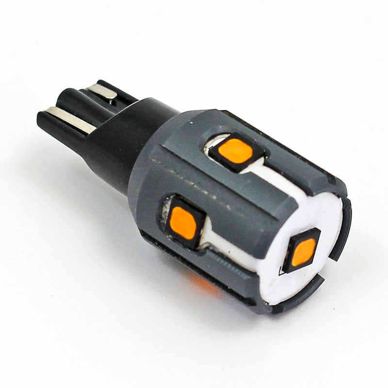 Compact amber 6, 12 and 24V LED Indicator lamp - WEDGE T15 W16W base