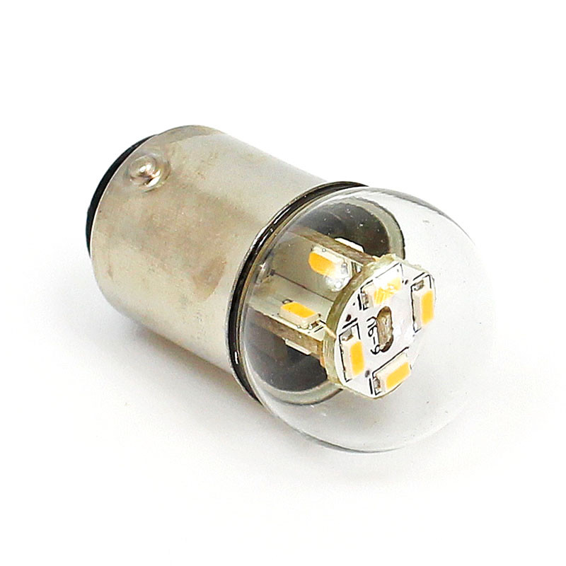 Warm White 6V LED Warning lamp - SBC BA15D base